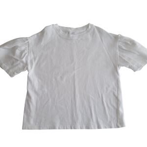 Zara Girl's White Bell Sleeve Top